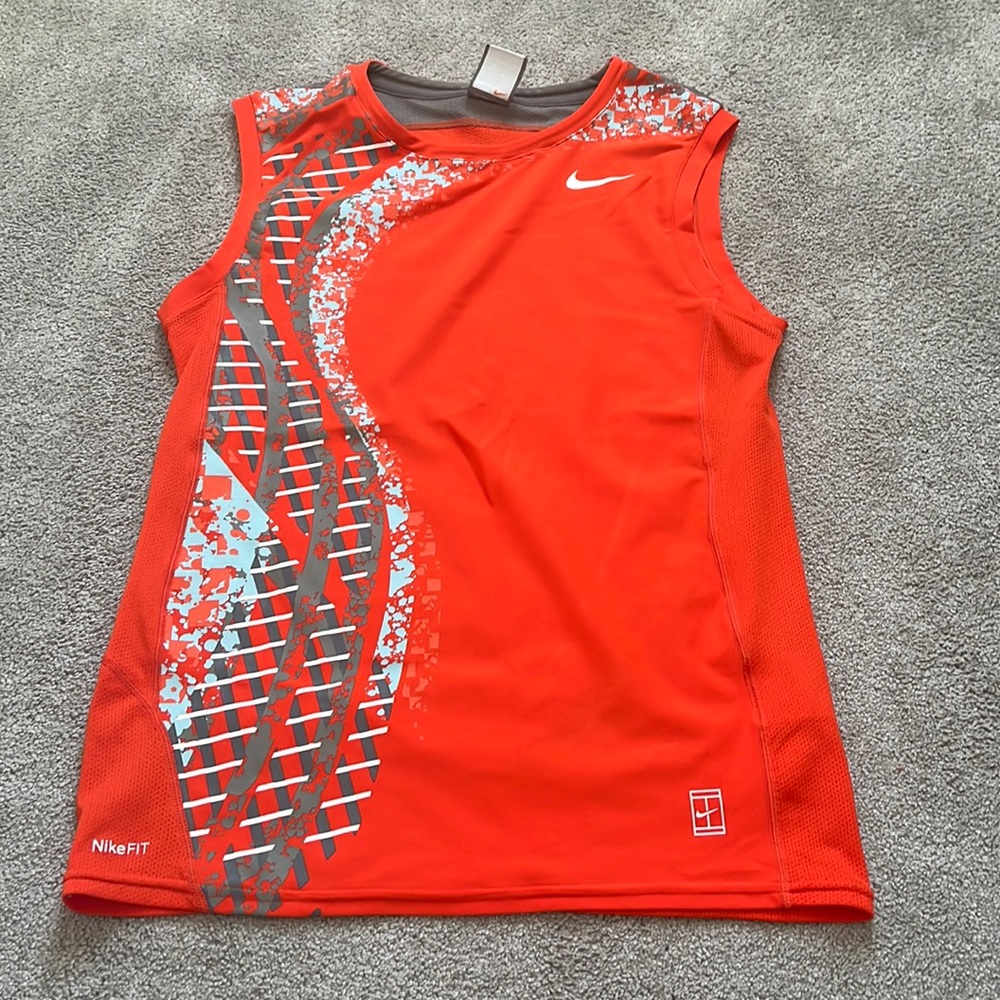 Nike fit tennis tank top size large boys
